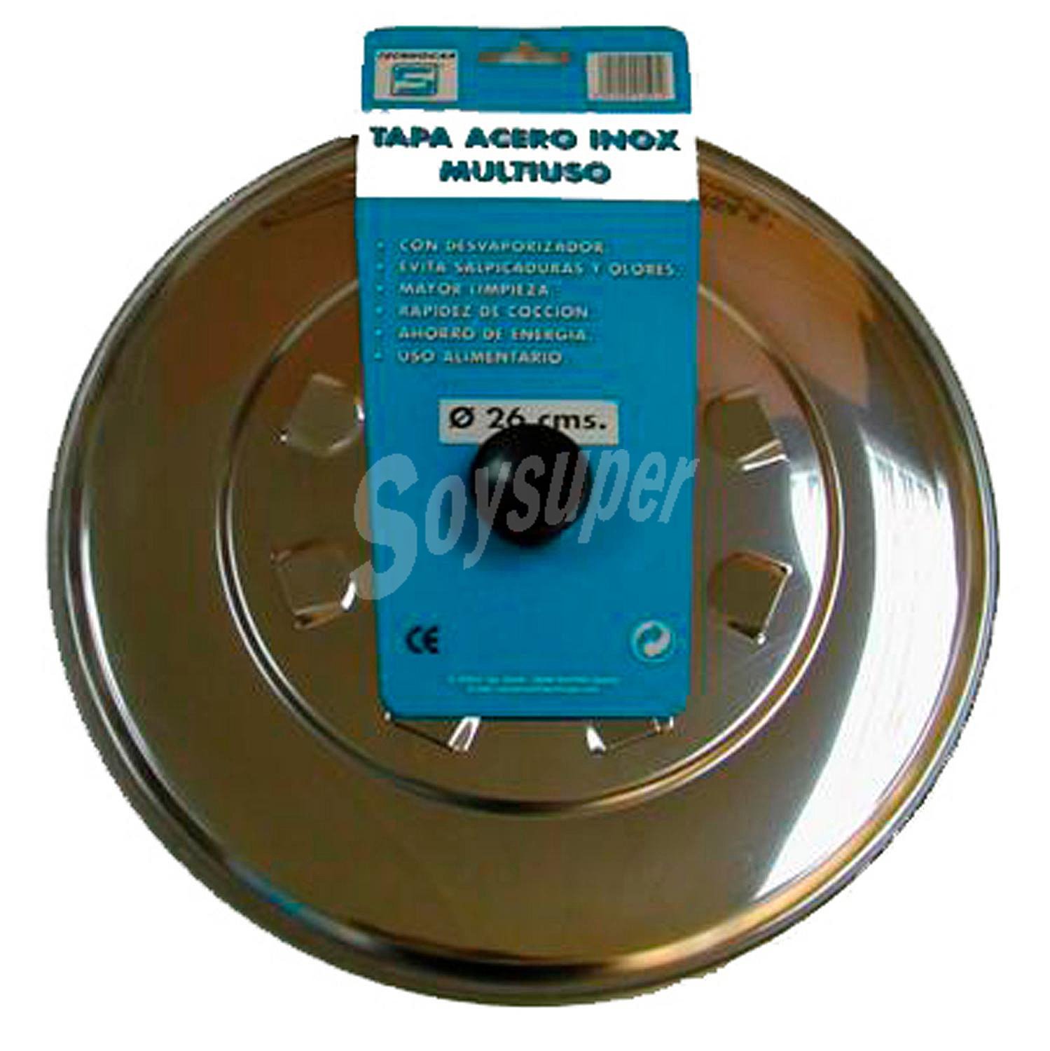 Tapa Inox Technogar Multiuso 26Cm