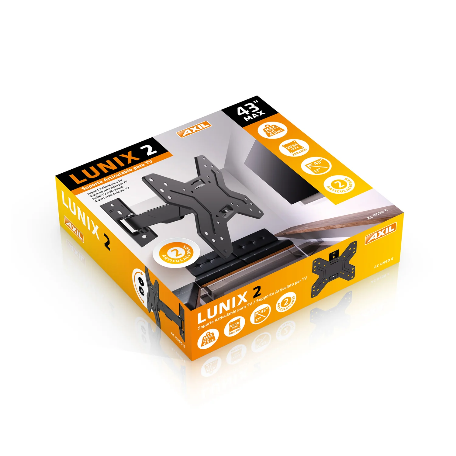 Soporte Tv Lunix 2   17   43  Max 25Kg