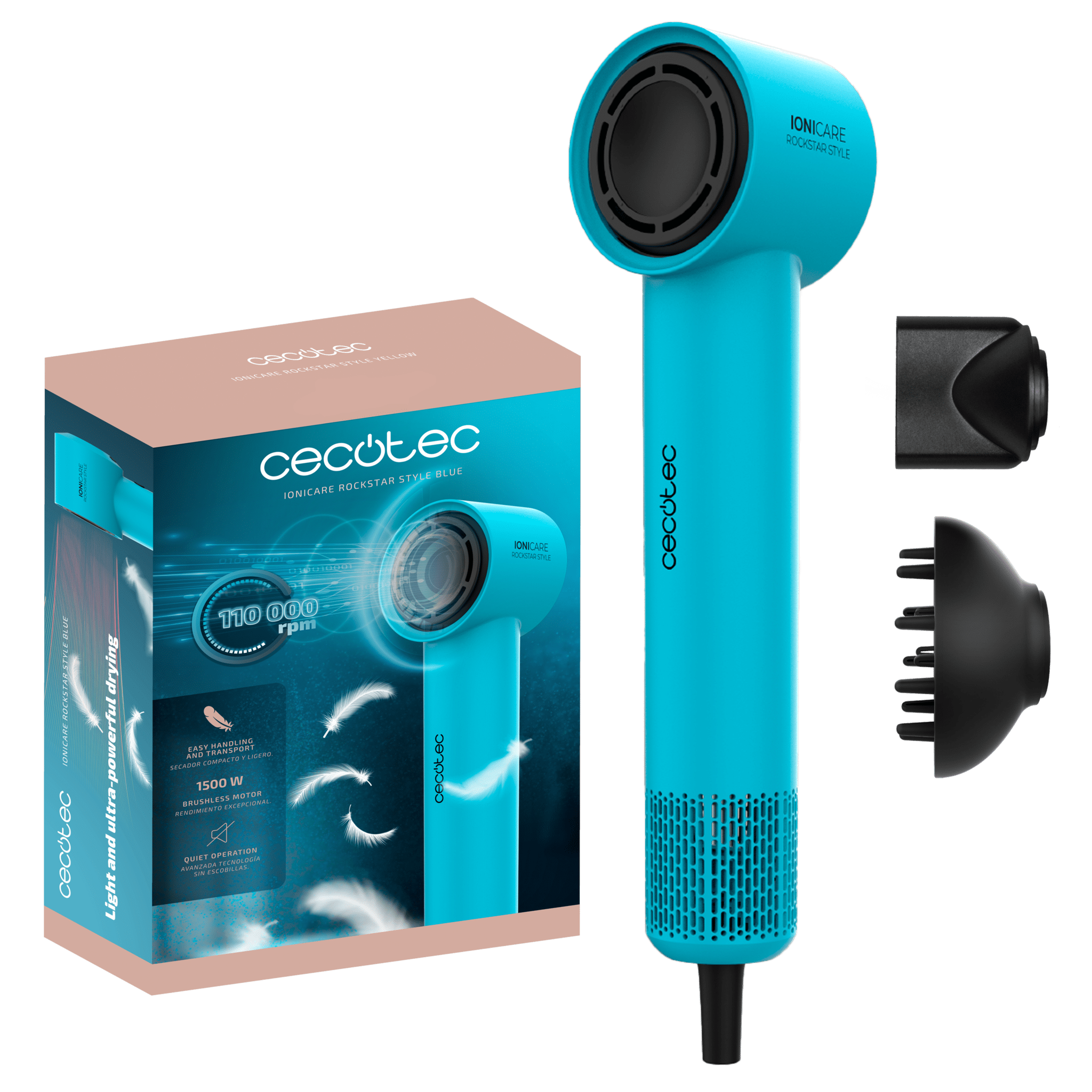 Secador Cecotec Ionicare Rckst.nano Iontceh Blue